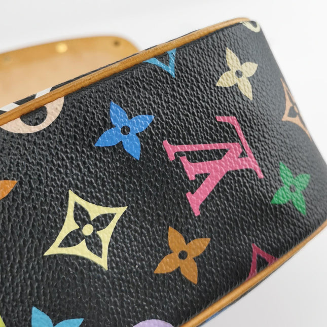 Louis Vuitton x Takashi Murakami Sologne Messenger Crossbody Bag Black Multicolor