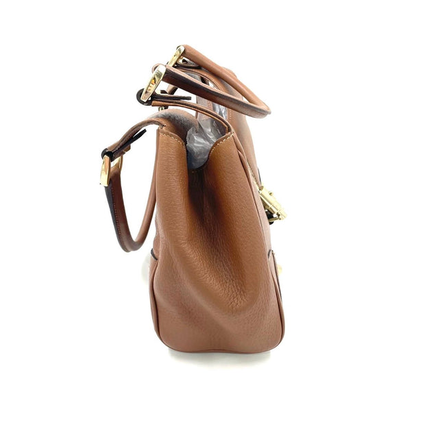 Gucci Piston Lock Brown Bardot Small Vintage Handbag