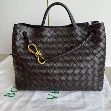Bottega Veneta Andiamo Medium Fondant Dark Chocolate Brown Handbag