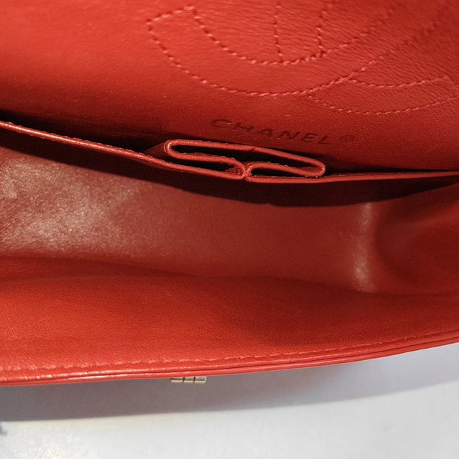 Chanel 2.55 Flap Bag Mini Red Lambskin Leather Gold-tone Hardware