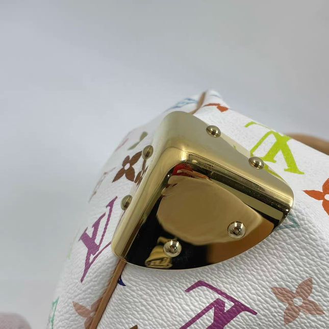 Louis Vuitton x Takashi Murakami Speedy 30 Lock White Multicolor
