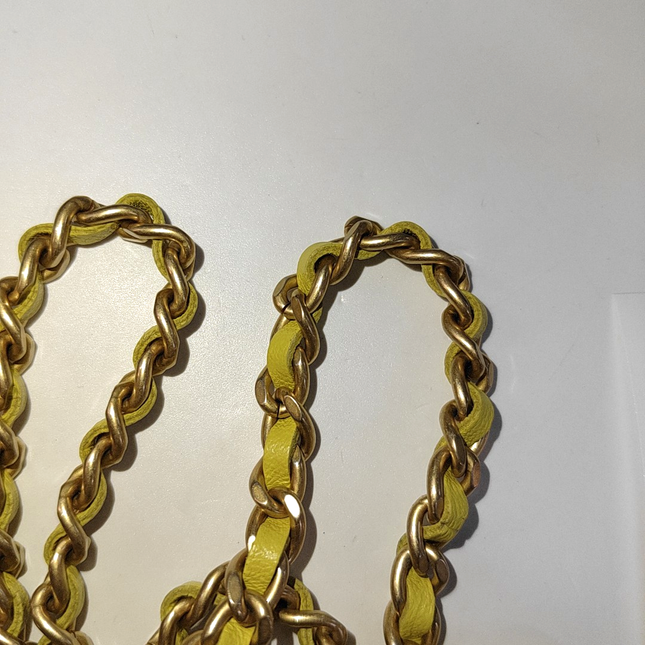 Sold Chanel Vanity Case Mini Lambskin Leather Yellow Gold Ball Adjustable Strap, Chip