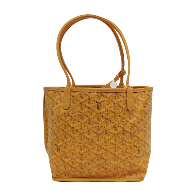Goyard Anjou Mini Tote Yellow Reversible Leather-Luxbags