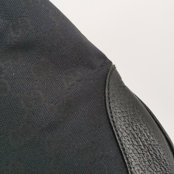 Sold Gucci Jackie 1961 Small Monogram Canvas and Leather Bag Black