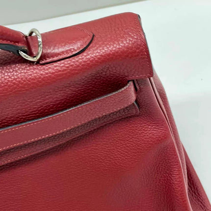 Hermès Kelly 40 Rose Jaipur Clemence Retourné Accastillage Argent 2010
