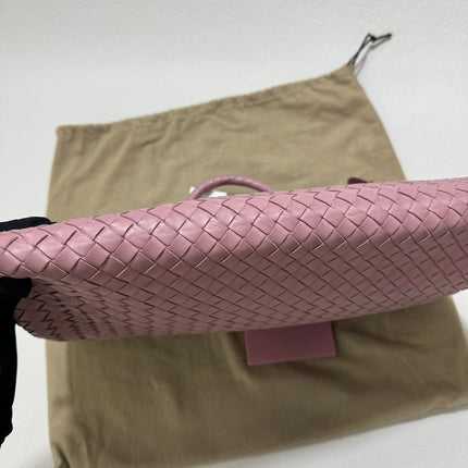 Sold Bottega Veneta Medium Convertible Tote Bag Hobo Cherry Pink Leather Two-way Carry 40cm