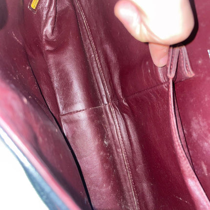 Chanel Classic Flap Maxi Black Caviar Leather Double Flap Sliver Hardware