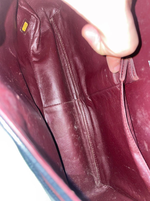 Chanel Classic Flap Maxi Black Caviar Leather Double Flap Sliver Hardware