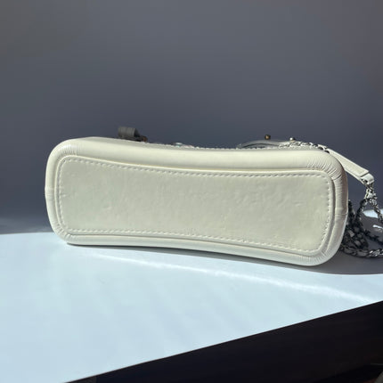 Chanel Gabrielle Hobo Medium White Tweed with PVC, 2018-2019