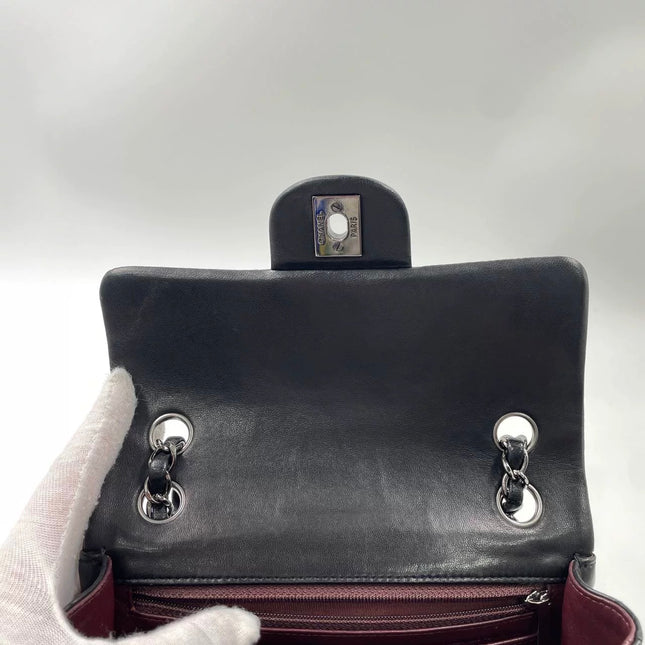 Chanel Classic Flap Mini Black Lambskin Silver Hardware 2011-12