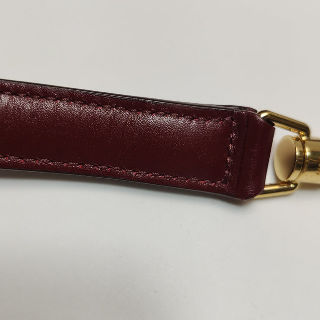 Celine 16 Bag Medium Burgundy Smooth Calfskin Leather With Strap