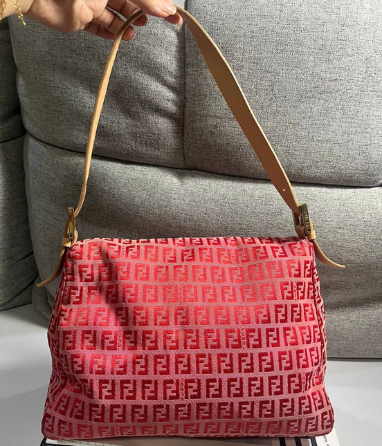 Sold Fendi Mamma Baguette Pink Zucchino print