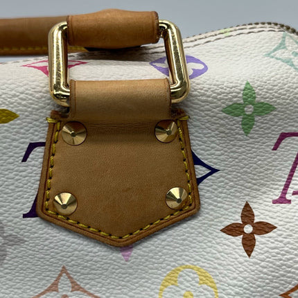 Louis Vuitton x Takashi Murakami Speedy 30 Lock White Multicolor