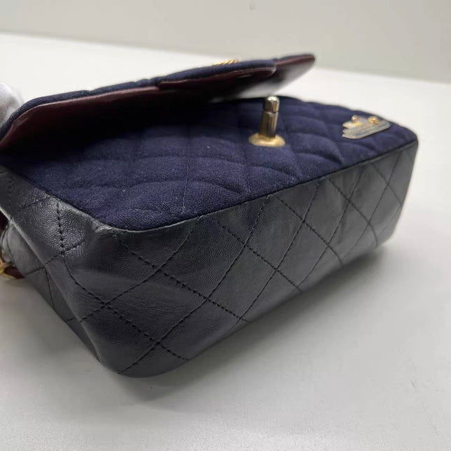 Chanel Classic Flap Mini Métiers d'Art Paris-Hamburg 2018 Wool Nautical Charms