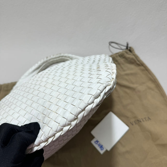 Sold Bottega Veneta Hobo Bag Large Leather Chalk White 51cm