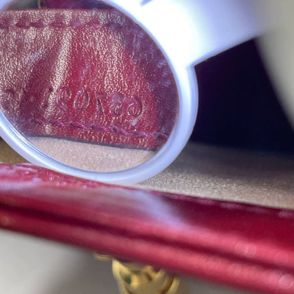 Sold Gucci Jackie 1961 Mini Burgundy Leather Bag