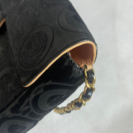 Chanel East West Rare Black Pony-hair Calfskin Leather CC Logo