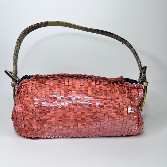Sold Fendi Baguette Pink Glitter sequins