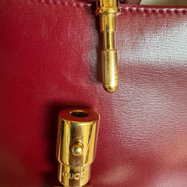 Gucci Jackie 1961 Red Burgundy Leather Bag Small Shoulder Bag
