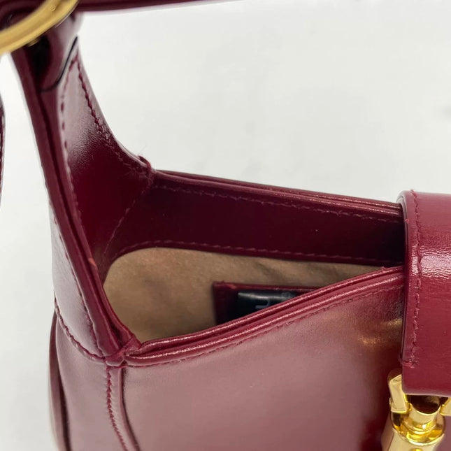 Gucci Jackie 1961 Mini Red Burgundy Leather Bag