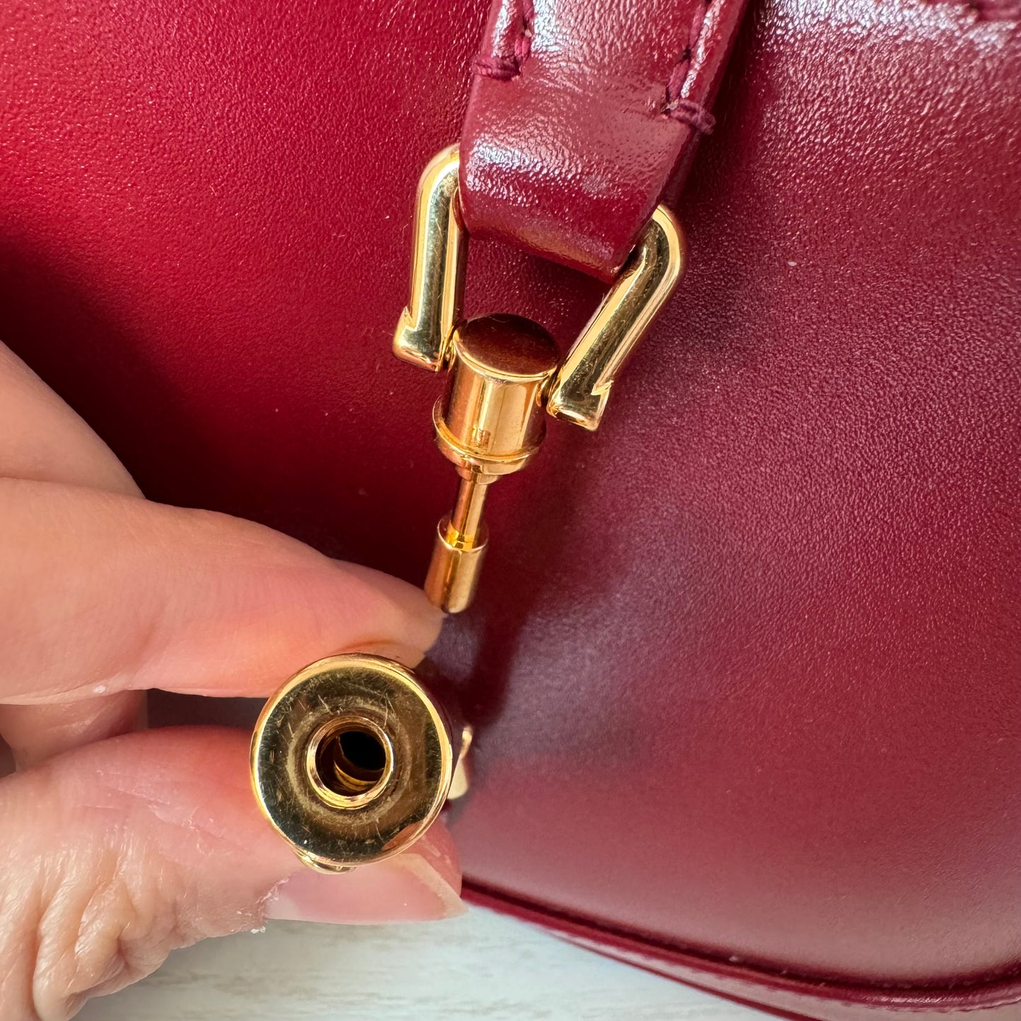 Gucci Jackie 1961 Mini Red Burgundy Leather Bag