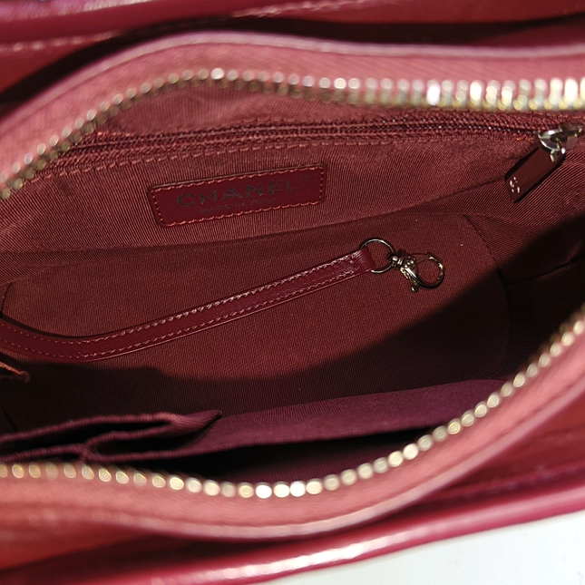 Chanel Gabrielle Hobo Burgundy Leather Small Crossbody Bag