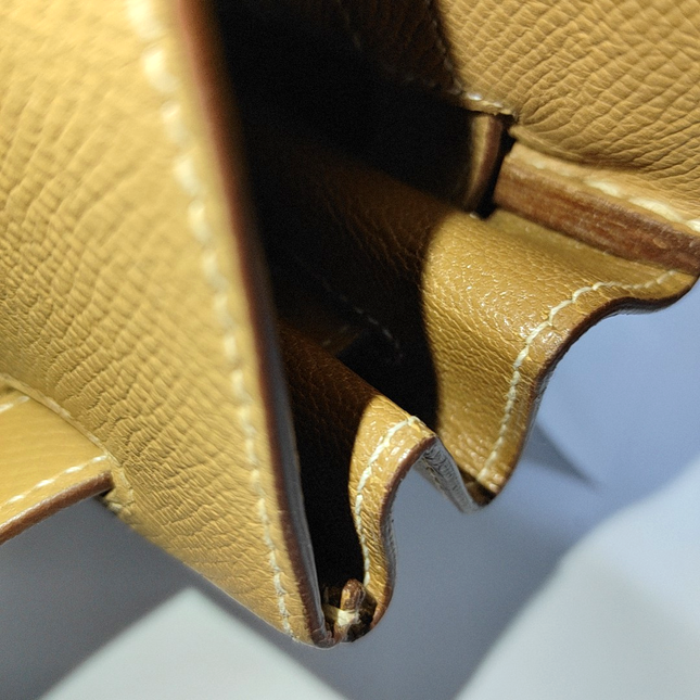 Hermes Kelly 32 Sesame Epsom Retourne Gold Hardware 1993
