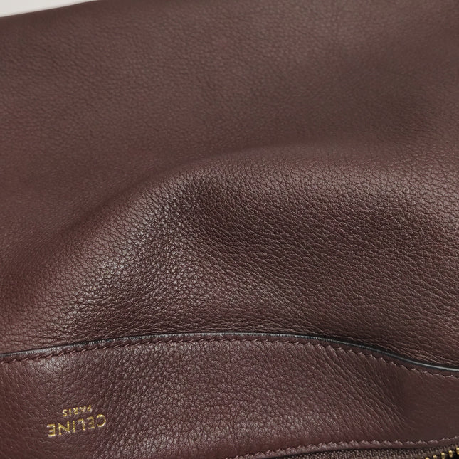CELINE Romy Medium Hickory Brown Calfskin Leather Shoulder Bag