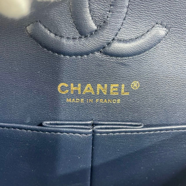 Chanel Classic Flap Small Navy Caviar Leather Gold Hardware, 2021