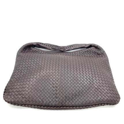 Bottega Veneta Veneta Hobo Maxi Dark Brown Lambskin Leather 52cm-Luxbags