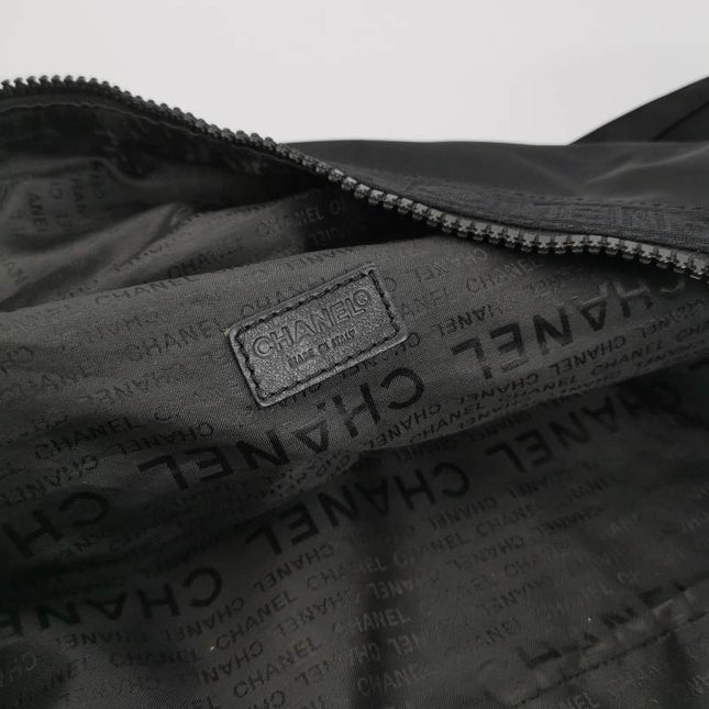 Chanel Travel Line Boston /Bowling Bag Maxi Black Fabric 2003-2003