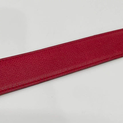 Hermès Constance H Belt Red and Gold Clemence Leather Size 70