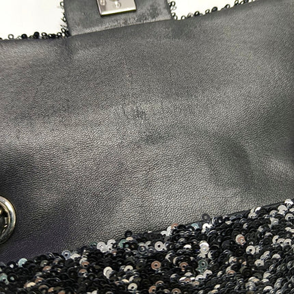 Chanel Mini Flap Bag Mini Black Glitter Sequins