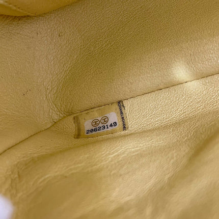 Chanel Classic Flap Rectangular Mini Yellow Patent Leather Silver HW, 2014-2015