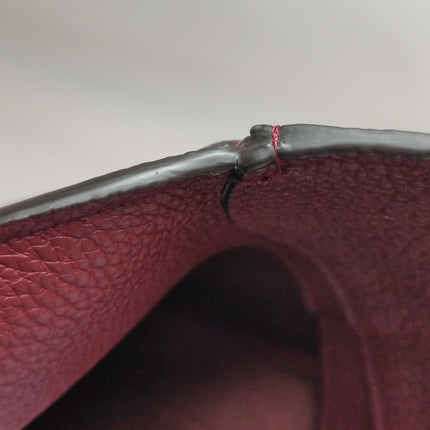 Gucci Jackie 1961 Burgundy Large Pebbled Leather Shoulder Bag with Strap