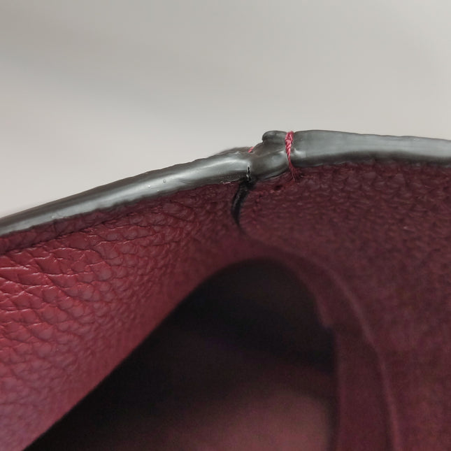 Gucci Jackie 1961 Burgundy Large Pebbled Leather Shoulder Bag with Strap
