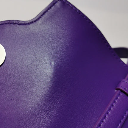 Versace La Medusa Mini Crystal Embellished Top Handle Bag in Purple