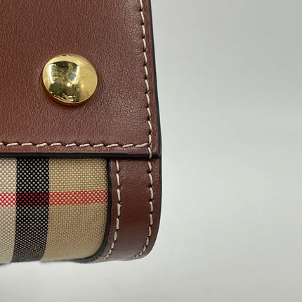 Sold Burberry Title Tote Small Leather Handbag