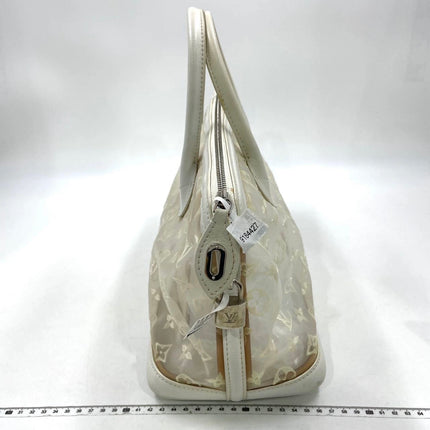 Louis Vuitton Lockit White Mesh Monogram and Leather Handbag