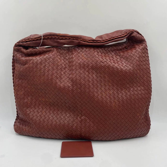 Bottega Veneta Veneta Hobo Maxi Brick Red Intrecciato Leather Bag 50cm