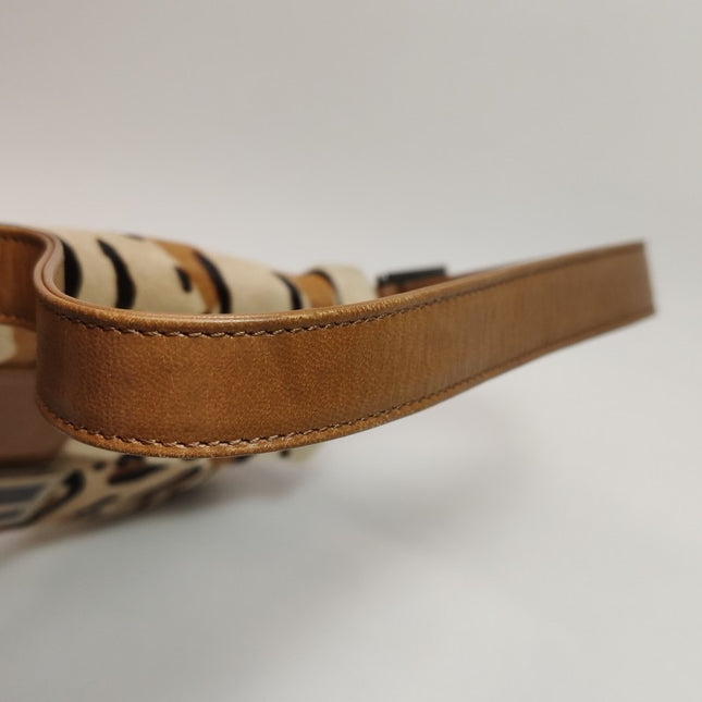 Fendi Baguette Pony hair in leopard print Brown