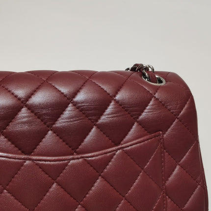 Chanel Classic Flap Rectangular Mini Burgundy Lambskin Silver HW, 2019