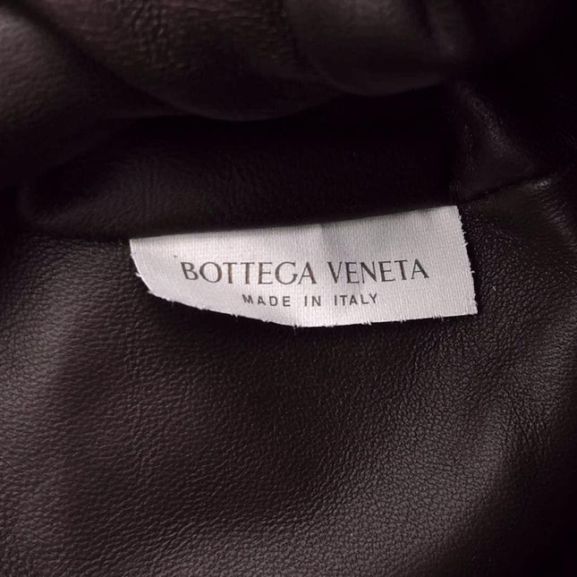 Bottega Veneta Pouch Large Intrecciato Dark Chocolate Brown Calfskin Leather