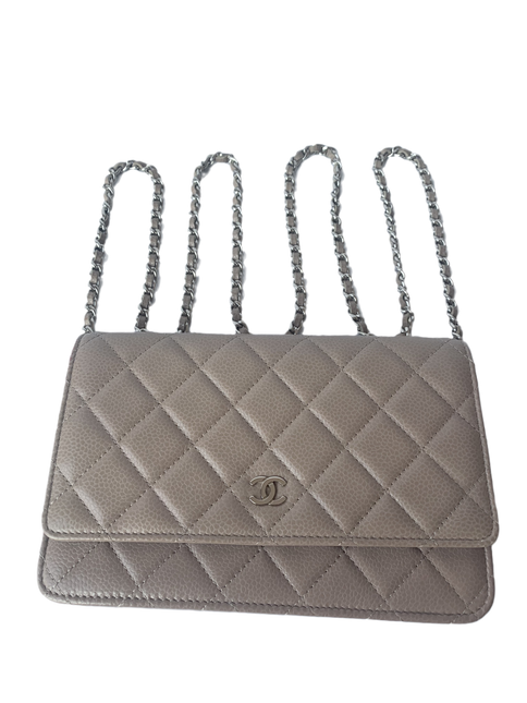 Sold Chanel Wallet on Chain WOC Beige with Silver hardware