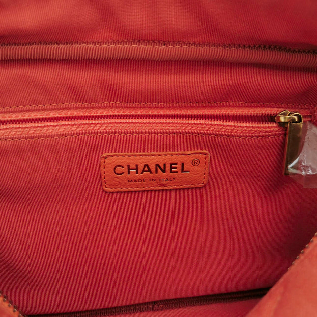 Sold Chanel 2016 Canvas Quilted Small 2.55 Mademoiselle Camera Case Bag Orange