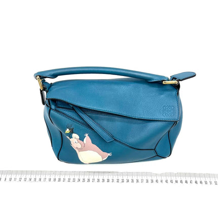 Loewe x Spirited Away Studio Ghibli Collection Puzzle Small Blue Crossbody Bag
