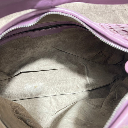 Bottega Veneta Belly Hobo Intrecciato Lambskin Leather Lilac Purple Medium 40cm