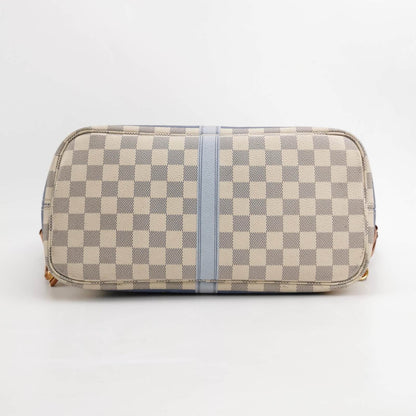 Louis Vuitton Damier Azur Summer Trunks Neverfull MM White