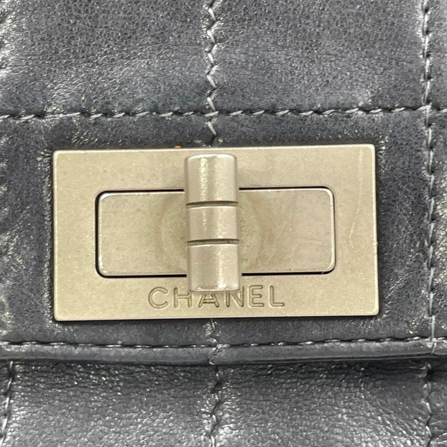 Chanel 2.55 Black Lambskin Square Stitching Shoulder Bag
