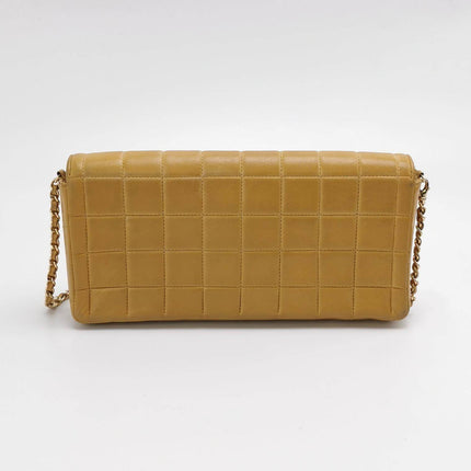 Sold Chanel East West Chocolate Bar Beige Leather